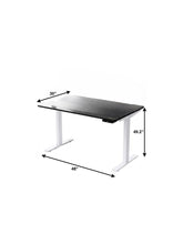 Load image into Gallery viewer, 48" Adjustable Black and White Stainless Steel Computer Desk