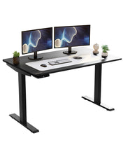 Load image into Gallery viewer, Adjustable Black Stainless Steel Rolling Computer Desk