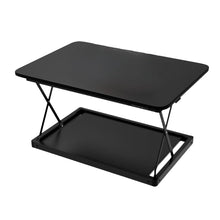 Load image into Gallery viewer, 28" Adjustable Black Stainless Steel Standing Desk Converter
