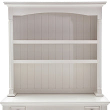 Load image into Gallery viewer, 47" White Solid Wood Computer Desk With Hutch With Two Drawers