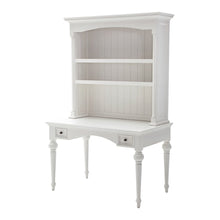 Load image into Gallery viewer, 47" White Solid Wood Computer Desk With Hutch With Two Drawers