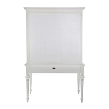 Load image into Gallery viewer, 47" White Solid Wood Computer Desk With Hutch With Two Drawers