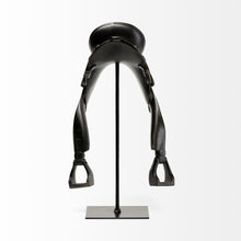Load image into Gallery viewer, English Horse Saddle Tabletop Sculpture - Black