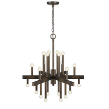 Load image into Gallery viewer, Brown Candle Style Multi Light Metal Dimmable Chandelier