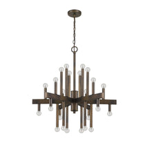 Load image into Gallery viewer, Brown Candle Style Multi Light Metal Dimmable Chandelier
