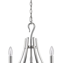 Load image into Gallery viewer, Nickel Candle Style Five Light Metal Dimmable Chandelier