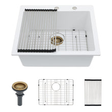 Load image into Gallery viewer, Quartz Kitchen Sink, Granite Composite, Drop In Sink With Durable Design