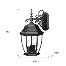 Load image into Gallery viewer, Three Light Matte Black Wide Hanging Lantern Wall Light