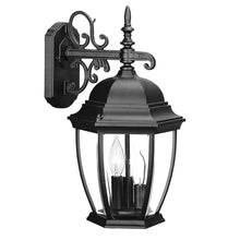 Load image into Gallery viewer, Three Light Matte Black Wide Hanging Lantern Wall Light