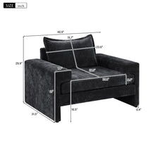 Load image into Gallery viewer, Upholstered Accent Chair With Wide Armrests And Ergonomic Back Support