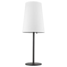 Load image into Gallery viewer, 27" Black Metal Table Lamp With White Cone Shade