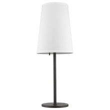 Load image into Gallery viewer, 27" Black Metal Table Lamp With White Cone Shade
