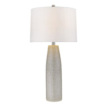 Load image into Gallery viewer, 33" Light Gray Ceramic Table Lamp With White Drum Shade