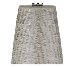 Load image into Gallery viewer, 33" Light Gray Ceramic Table Lamp With White Drum Shade