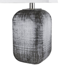 Load image into Gallery viewer, 25" Blue and Gray Ceramic Table Lamp With White Square Shade