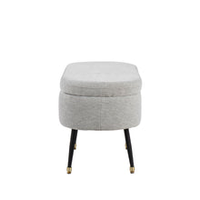 Load image into Gallery viewer, Harvey - Contemporary Storage Bench - Black / Light Gray