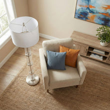 Load image into Gallery viewer, Nimbus - Floor Lamp With 3 Way Rotary Switch Clear Body Base - Silver Gray / White