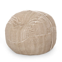 Load image into Gallery viewer, Vida - Modern 5 Foot Rounded Bean Bag - Snow White / Beige