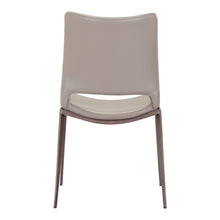 Load image into Gallery viewer, Upholstered Faux Leather Dining Side Chairs (Set of 2) - Gray / Espresso