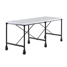 Load image into Gallery viewer, 70" Rolling Kitchen Island and - Black / White