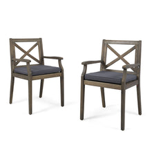 Load image into Gallery viewer, Perla - Dining Chair Set With Cushions 2 Piece - Dark Gray
