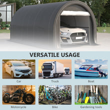 Load image into Gallery viewer, Outsunny - 10' x 16' Carport, Heavy Duty Portable Garage Storage Tent With Large Zippered Door, Anti-Uv Pe Canopy Cover For Car, Truck, Boat, Motorcycle, Bike, Garden Tools, Outdoor Work
