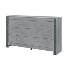 Load image into Gallery viewer, 62" Wood Six Drawer Double Dresser - Silver