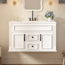 Load image into Gallery viewer, French Simple Style Wall Mounted Bathroom Cabinet With Sink