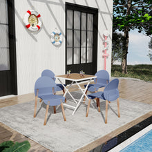 Load image into Gallery viewer, 4 Piece Set Of Single Chairs With A Folding Square Table