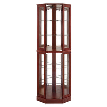 Load image into Gallery viewer, 6 Shelf Corner Curio Display Cabinet With Lights, Mirrors And Adjustable Shelves (E26 Light Bulb Not Included)