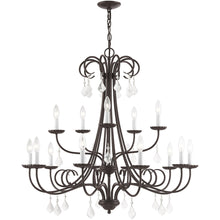 Load image into Gallery viewer, 34" Multi Light Dimmable Chandelier With Shades - Bronze