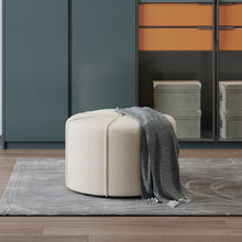 Load image into Gallery viewer, Contemporary Ottoman With Tonal Piping And Button Tuft Design