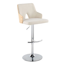 Load image into Gallery viewer, Stella - Contemporary Adjustable Barstool Stool With Swivel & Rounded T Footrest (Set of 2)