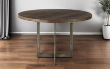 Load image into Gallery viewer, 48" Sled Base Dining Table - Brown / Black