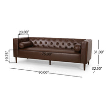 Load image into Gallery viewer, Contemporary 3 Seater Sofa With Tufted Design