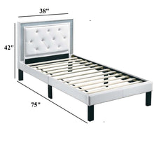 Load image into Gallery viewer, Glamours Style Bed With Diamond Tufted Padded Headboard
