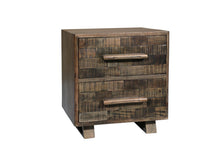 Load image into Gallery viewer, 26" Solid Wood Two Drawer Nightstand - Brown