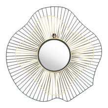 Load image into Gallery viewer, 22" Abstract Metal Framed Accent Mirror - Black