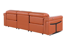 Load image into Gallery viewer, Top Grain Leather Reclining Metal USB Sofa (720362) - Camel