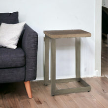 Load image into Gallery viewer, Solid And Manufactured Wood Square End Table - Brown