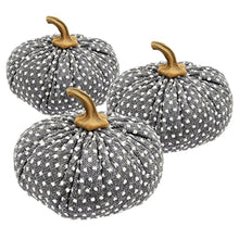 Load image into Gallery viewer, Pumpkin Ornament Decor For Holiday Harvest Festival Fall Festival & Thanksgiving (Set of 3) - White / Gray