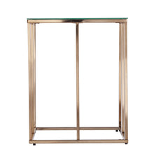 Load image into Gallery viewer, 24" Glass Iron Square End Table - Champagne