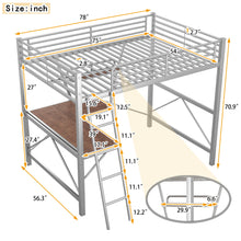 Load image into Gallery viewer, Loft Bed With Desk And Shelf, Modern Design
