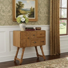 Load image into Gallery viewer, Solid Wood Console Accent Cabinet With Single Door Four Drawers - Sepia