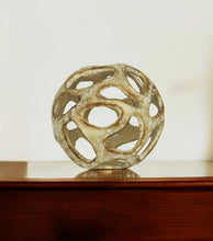 Load image into Gallery viewer, Hand Painted Decorative Orb Tabletop Sculpture (483246) - Gold