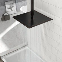 Load image into Gallery viewer, 16" Square Rainfall Shower Head Fixed Wall Mount With Full Body Coverage & Self Cleaning Silicone Nozzles