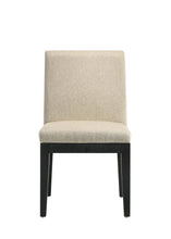 Load image into Gallery viewer, Upholstered Fabric Dining Side Chairs (Set of 2) - Beige / Black