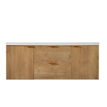 Load image into Gallery viewer, Double Sink Bathroom Vanity Soft Close Doors, Divided Drawers, Wall Mounted - Wood