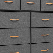 Load image into Gallery viewer, Steel And Fabric Nine Drawer Triple Dresser - Gray / White