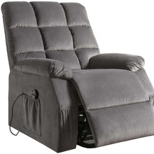 Load image into Gallery viewer, Velvet Power Heated Massage Recliner - Gray